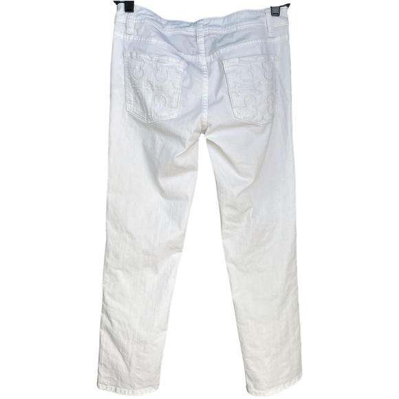 TORY BURCH Cotton Slim Jeans White Size 25 - Picture 4 of 6